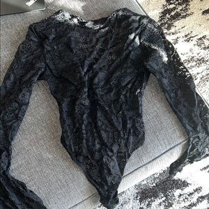 Elegant Black Lace Women's Top